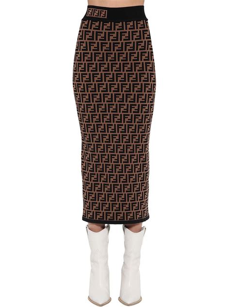 fendi print skirt